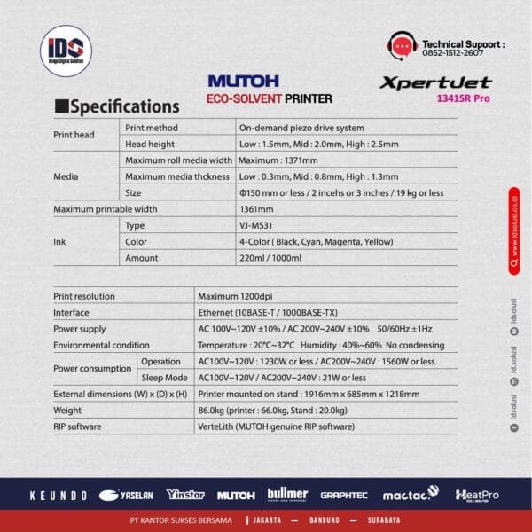 Printer Eco-Solvent Mutoh 1341 SR Pro - Image 2