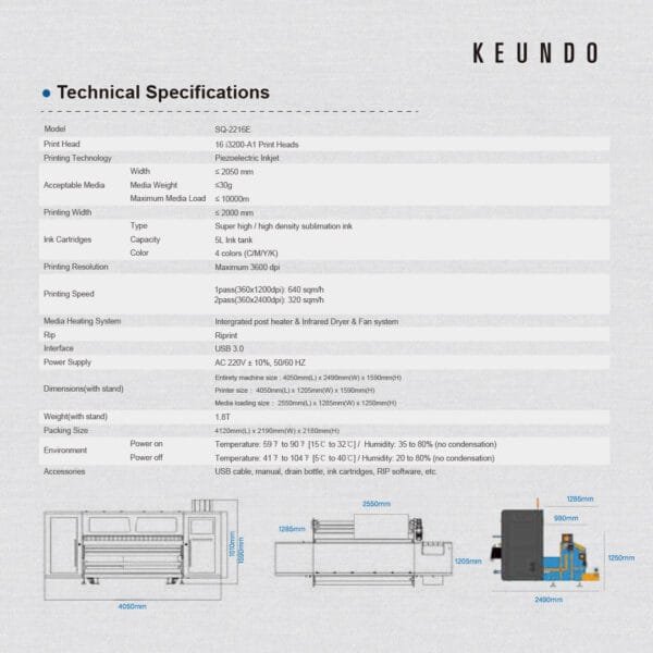 Printer Keundo Sublime 16 Head SQ2216 - Image 2